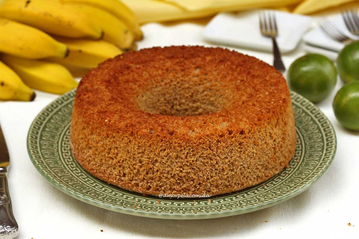 Bolo de Banana com Aveia