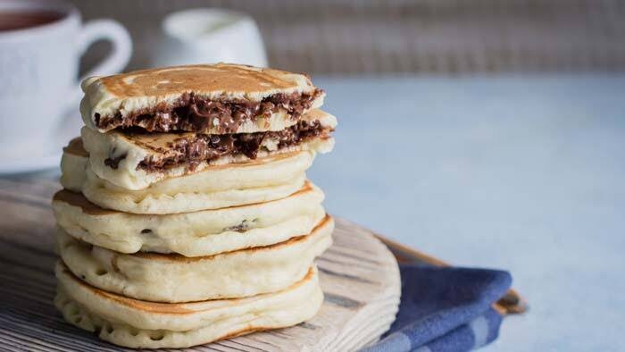 Panqueca recheada com Nutella